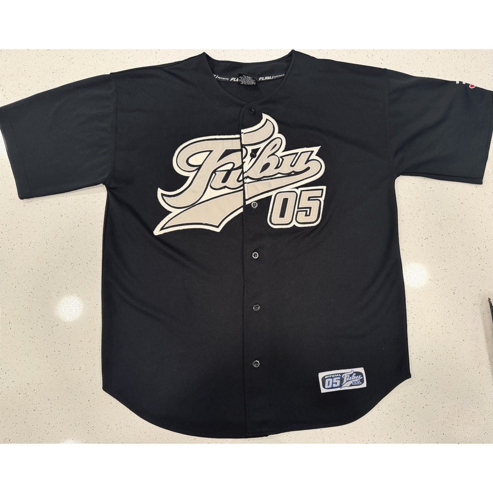 Vintage FUBU Sports 05 "The Collection " Jersey, XXL Black Streetwear Y2K